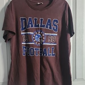 Dallas Football Graphic T-Shirtwith Sparkles